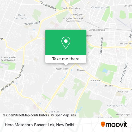 Hero Motocorp-Basant Lok map