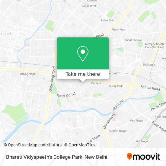 Bharati Vidyapeeth's College Park map