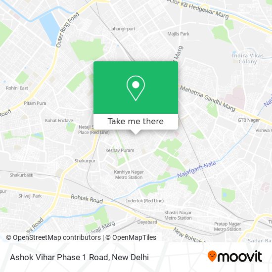 Ashok Vihar Phase 1 Road map