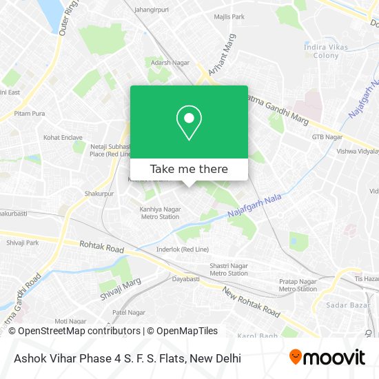 Ashok Vihar Phase 4 S. F. S. Flats map