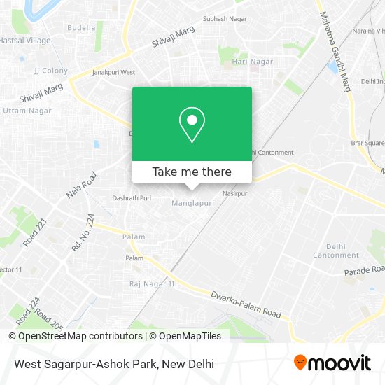 West Sagarpur-Ashok Park map