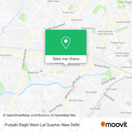 Punjabi Bagh West-Lal Quarter map