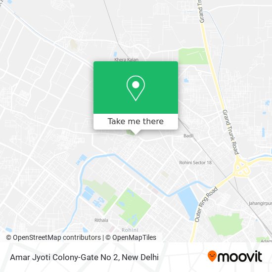 Amar Jyoti Colony-Gate No 2 map