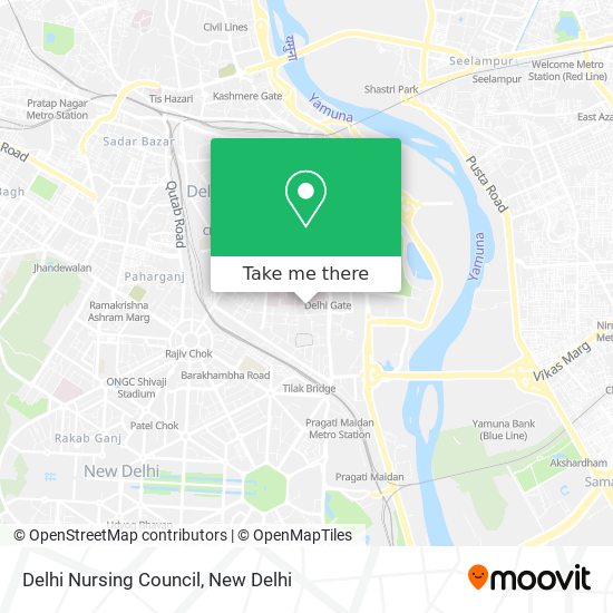 Delhi Nursing Council map