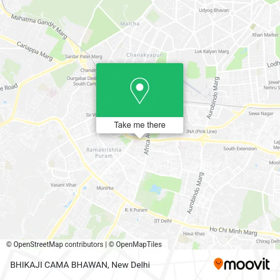 BHIKAJI CAMA BHAWAN map