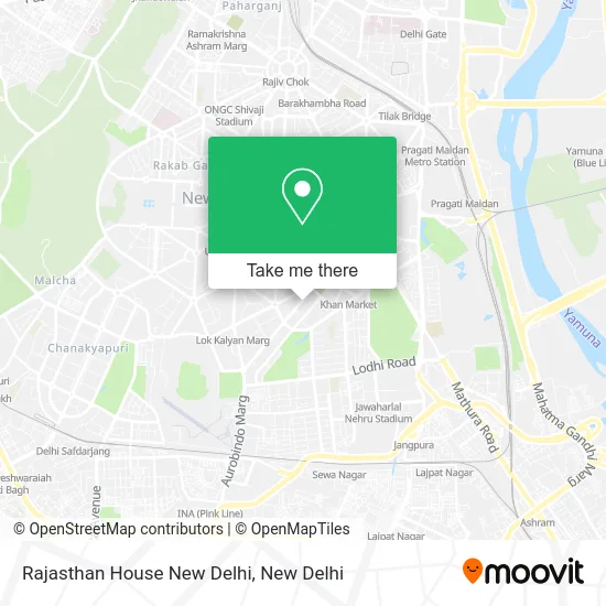Rajasthan House New Delhi map