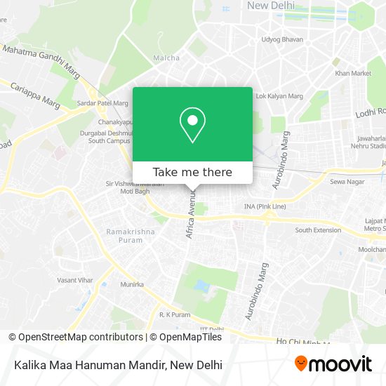 Kalika Maa Hanuman Mandir map