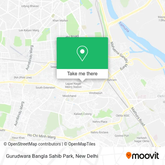 Gurudwara Bangla Sahib Park map
