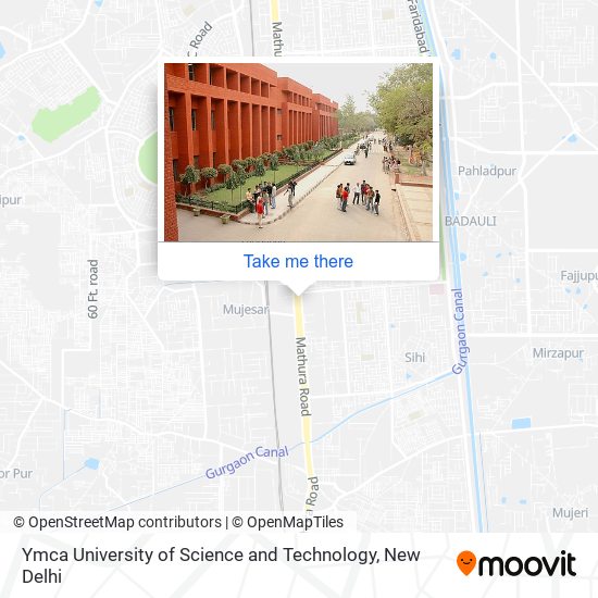 Ymca University of Science and Technology map