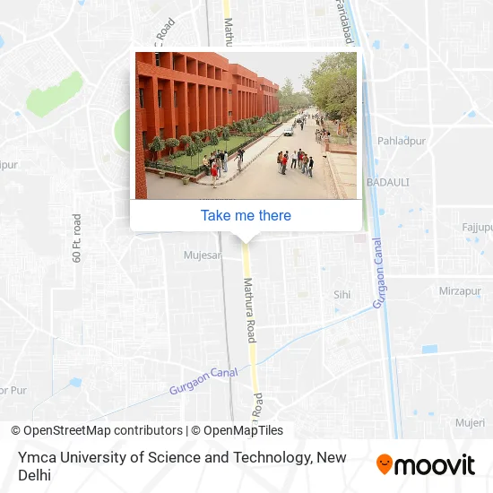 Ymca University of Science and Technology map