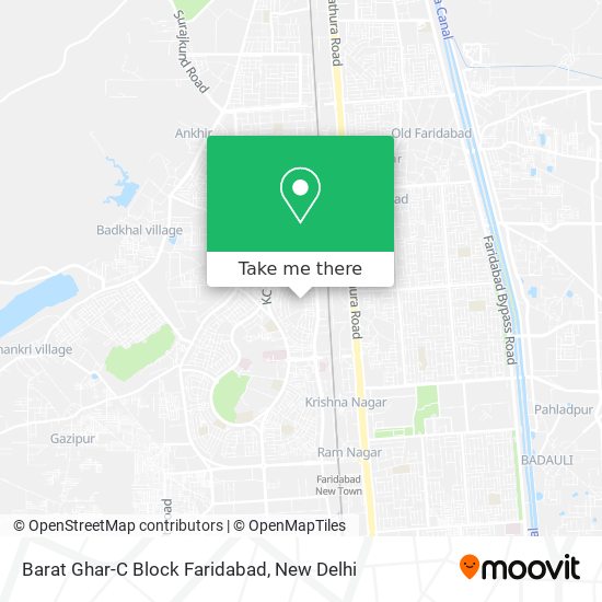 Barat Ghar-C Block Faridabad map