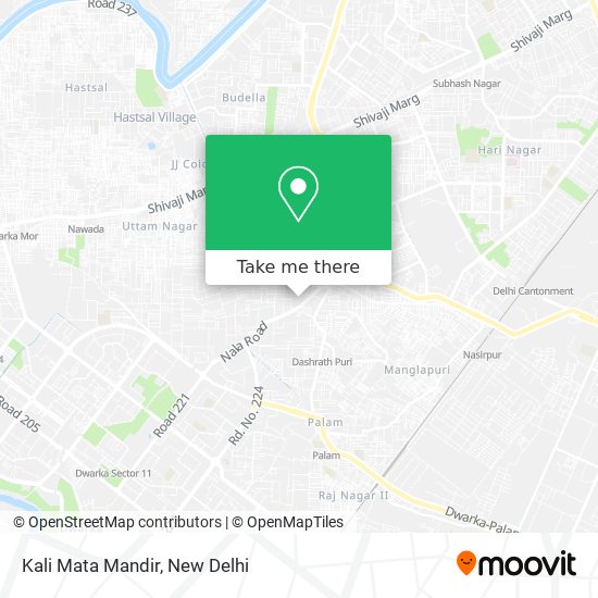 Kali Mata Mandir map