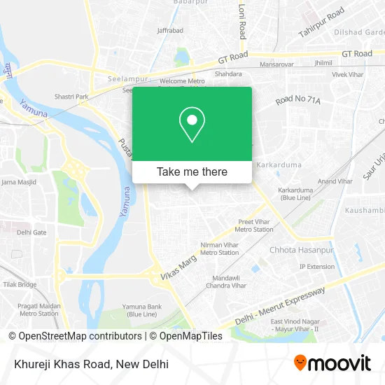 Khureji Khas Road map