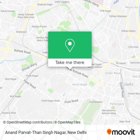Anand Parvat-Than Singh Nagar map