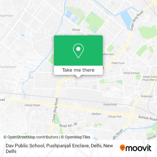 Dav Public School, Pushpanjali Enclave, Delhi map