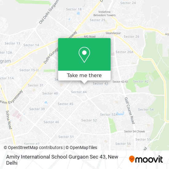 Amity International School Gurgaon Sec 43 map