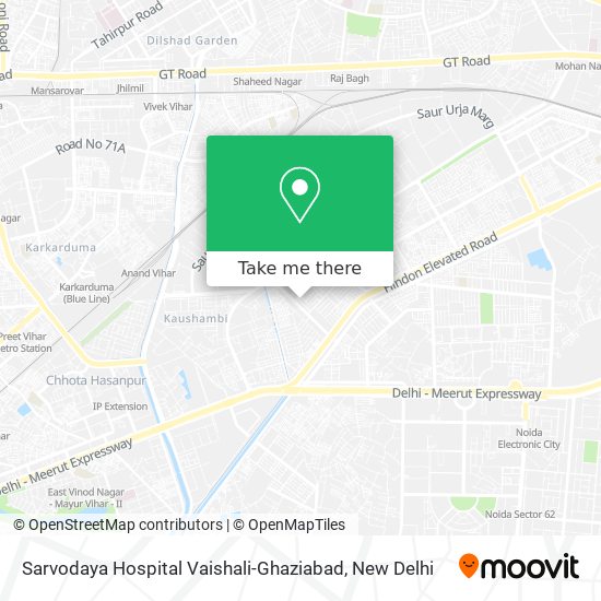 Sarvodaya Hospital Vaishali-Ghaziabad map