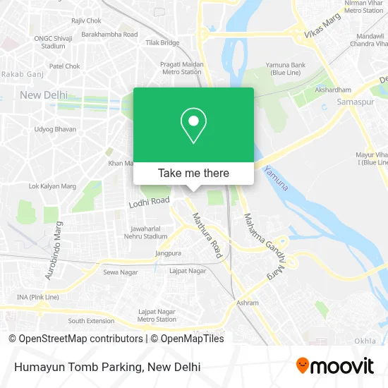 Parking-Humayun Tomb map