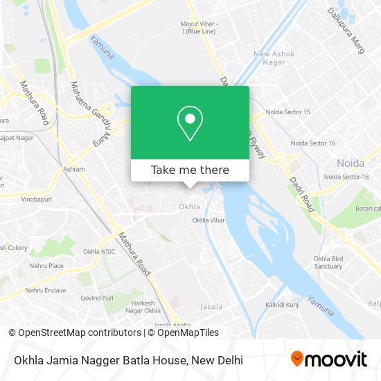 Okhla Jamia Nagger Batla House map