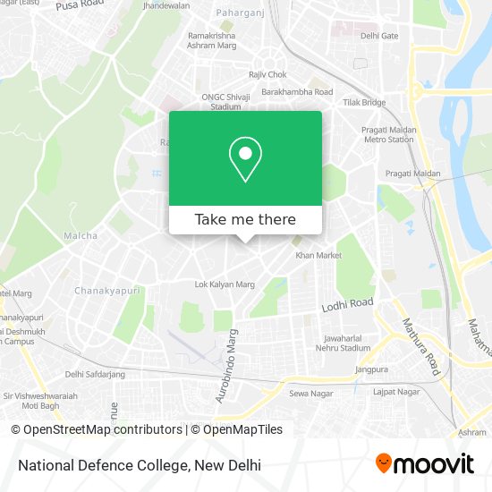 National Defence College map