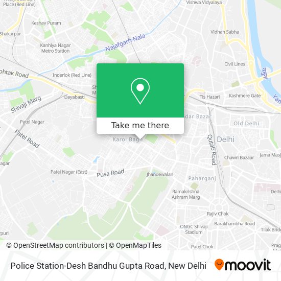 Police Station-Desh Bandhu Gupta Road map