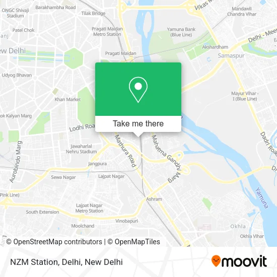 NZM Station, Delhi map
