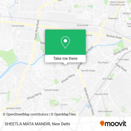 SHEETLA MATA MANDIR map
