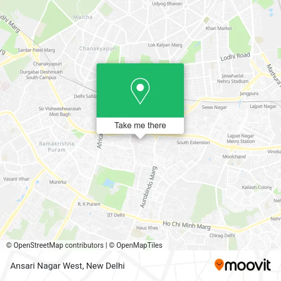 Ansari Nagar West map