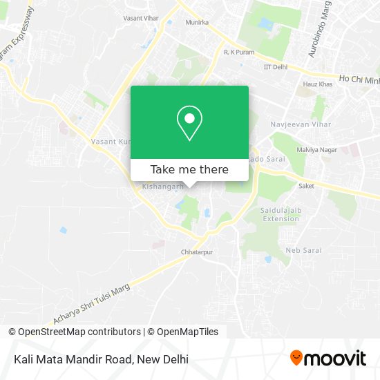 Kali Mata Mandir Road map