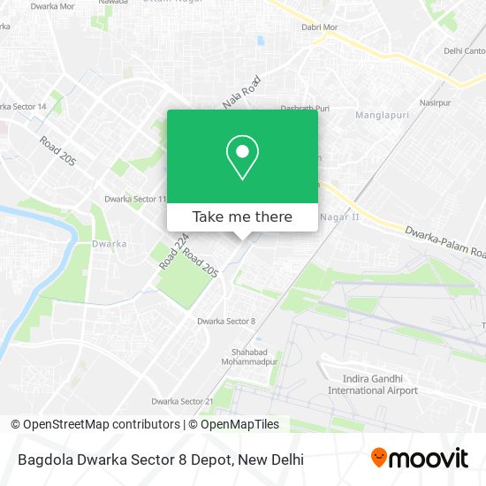 Bagdola Dwarka Sector 8 Depot map