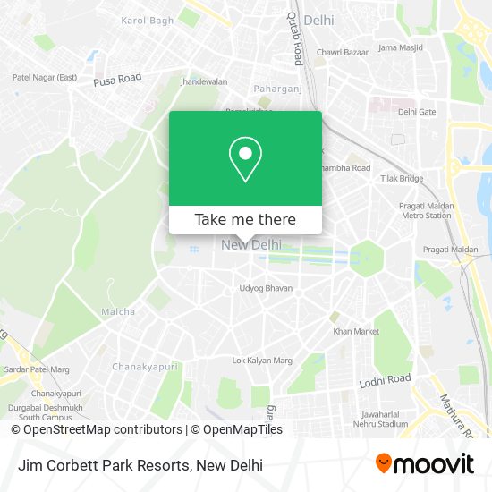 Jim Corbett Park Resorts map