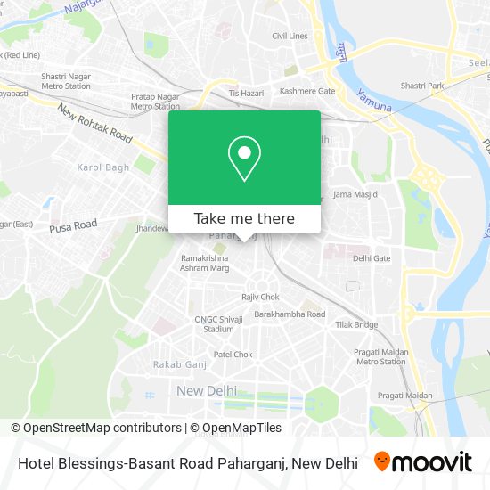 Hotel Blessings-Basant Road Paharganj map