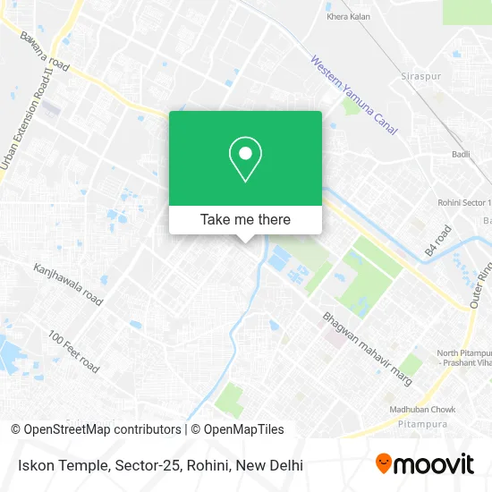Iskon Temple, Sector-25, Rohini map