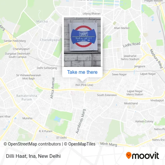 Dilli Haat, Ina map