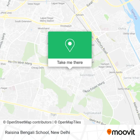 Raisina Bengali School map