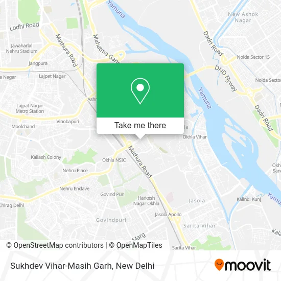 Sukhdev Vihar-Masih Garh map