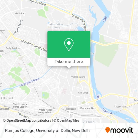 Ramjas College, University of Delhi map