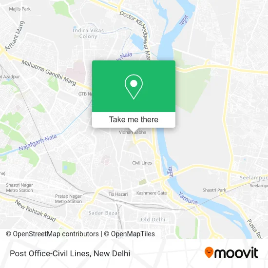 Post Office-Civil Lines map