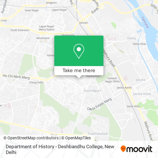 Department of History - Deshbandhu College map