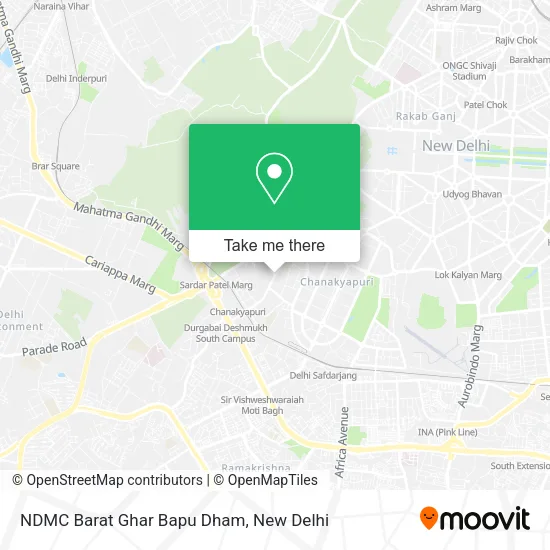 NDMC Barat Ghar Bapu Dham map