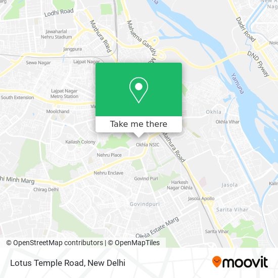 Lotus Temple Road map