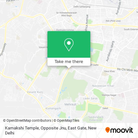 Kamakshi Temple, Opposite Jnu, East Gate map