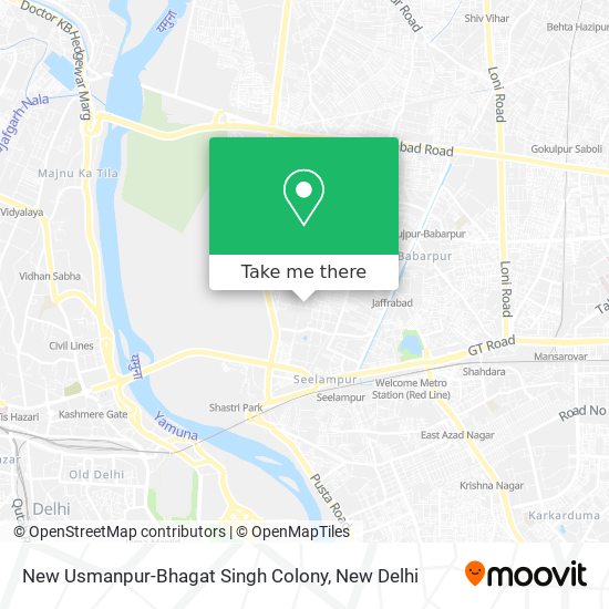 New Usmanpur-Bhagat Singh Colony map