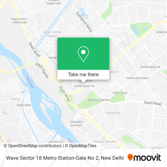 Wave Sector 18 Metro Station-Gate No 2 map