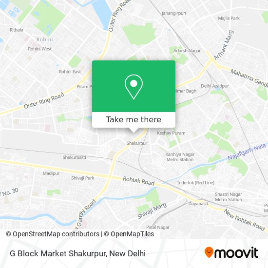G Block Market Shakurpur map