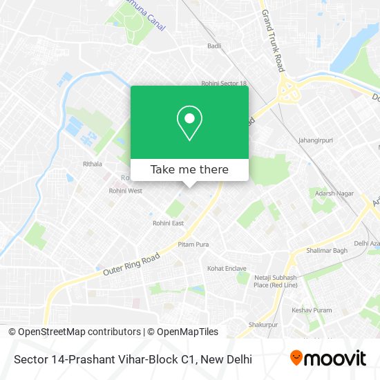 Sector 14-Prashant Vihar-Block C1 map