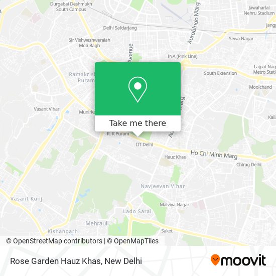 Rose Garden Hauz Khas map