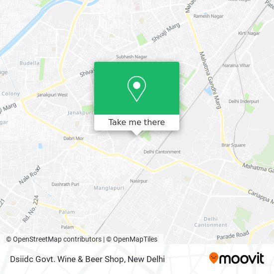 Dsiidc Govt. Wine & Beer Shop map
