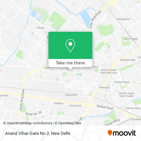 Anand Vihar-Gate No 2 map