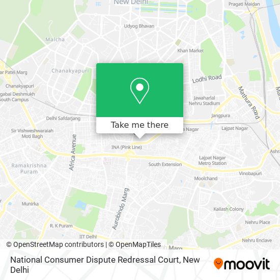 National Consumer Dispute Redressal Court map